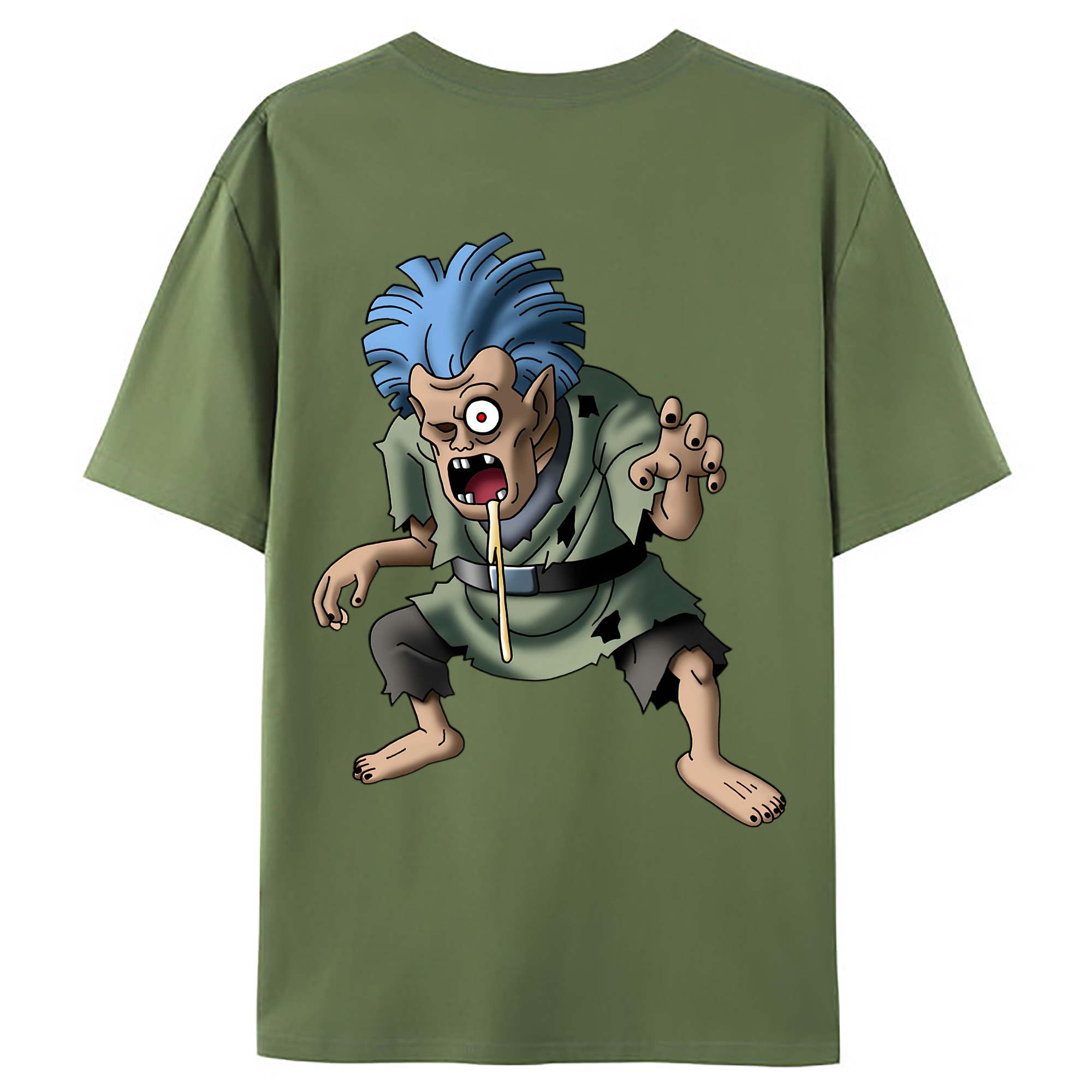 （画像用） ドラゴンクエスト Doragon Kuesuto Dragon Quest 綿100％ メンズ半袖Tシャツ（バックプリント） 通気性